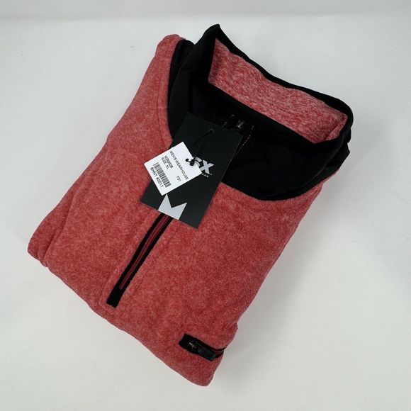 MSX by Michael Strahan 1/4 Zip Lightweight Fleece Red Black NWT Size XL - Picture 4 of 9